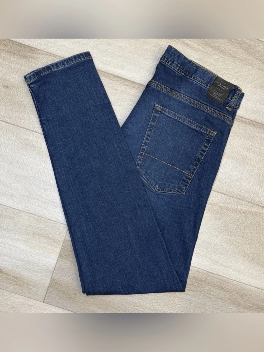 Zara Man Men's Slim Fit Dark Wash Stretch Denim Jeans Size 34 Msr 33x33 Blue